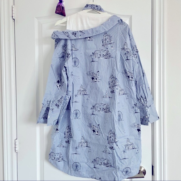 Maje Shirt MIDI Dress with Belt and Two Side Pockets - Picture 3 of 4